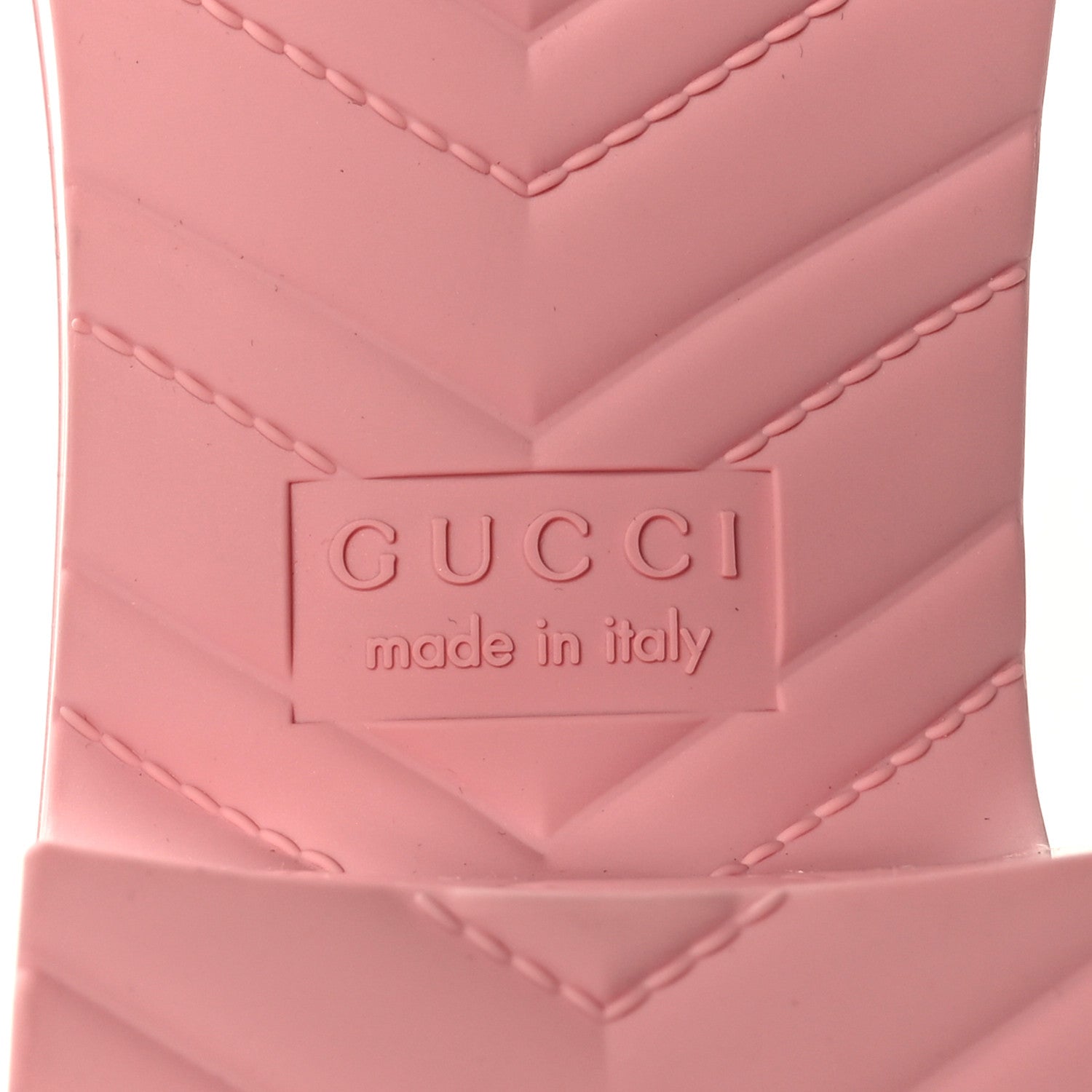 Gucci Rubber Gucci Logo Womens Platform 20/60mm Slide Sandals 38 Wild Rose 8 of 8