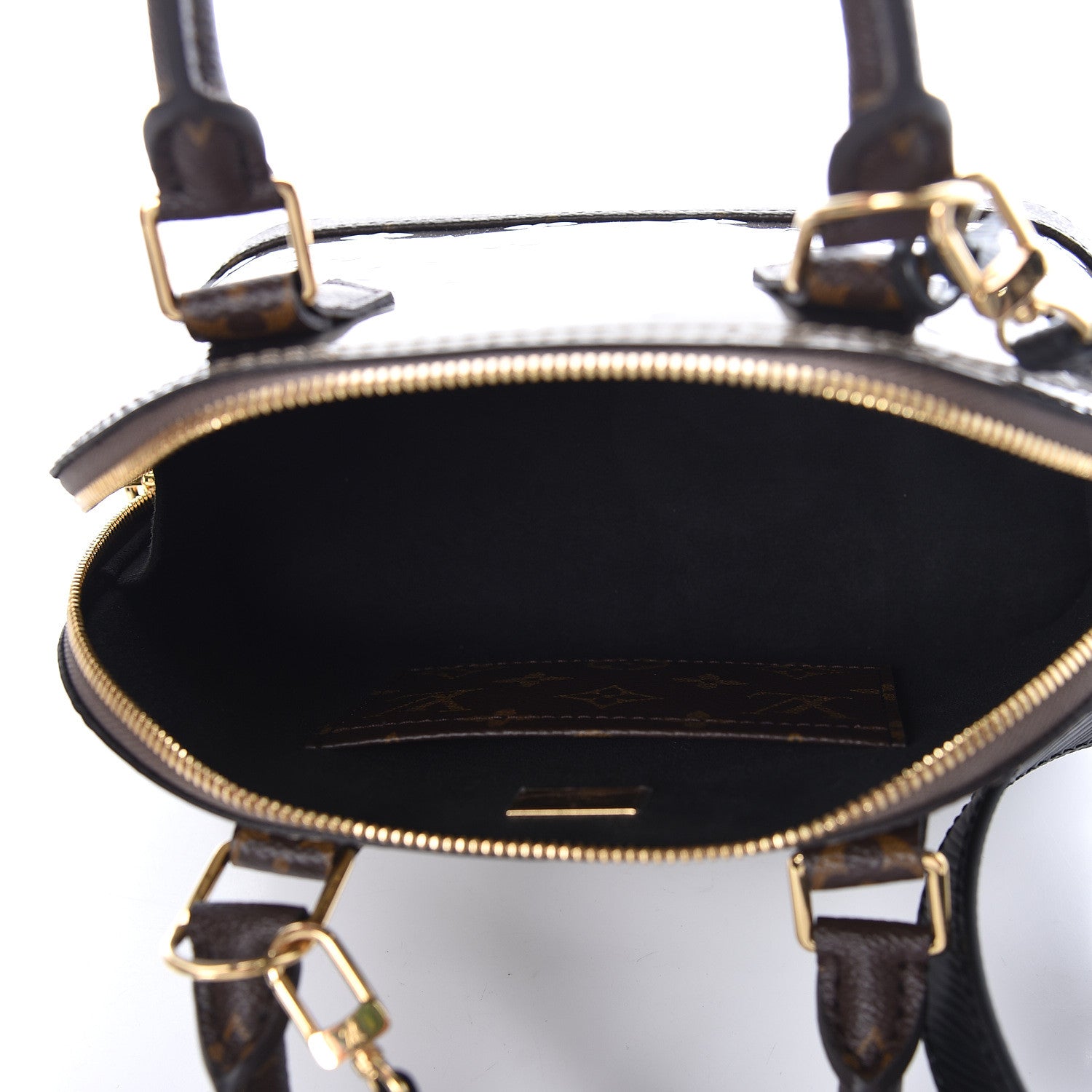 Louis Vuitton Vernis Epi Monogram Alma BB Champagne Metallise 7 of 9