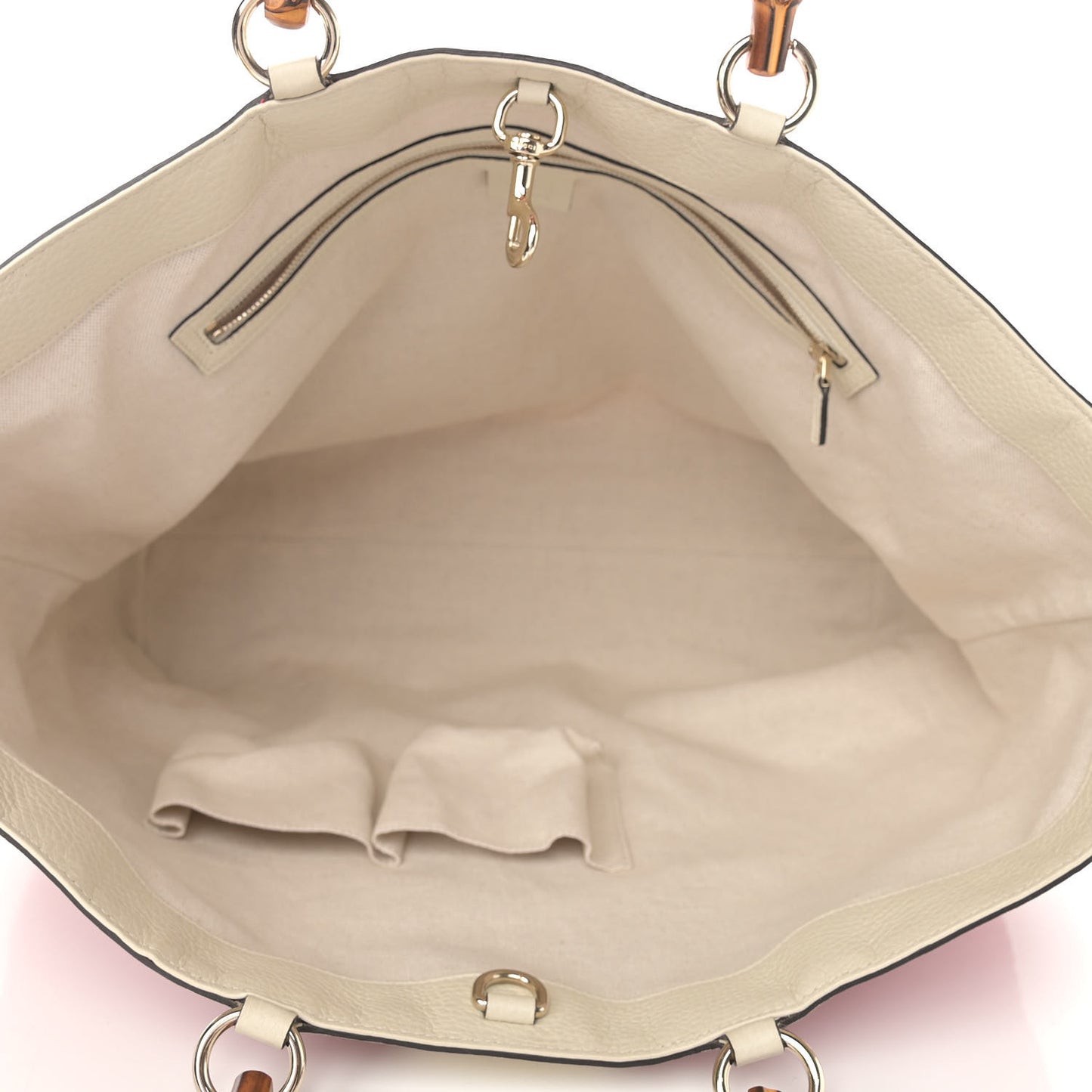Straw Calfskin Bamboo Shopper Tote Raspberry