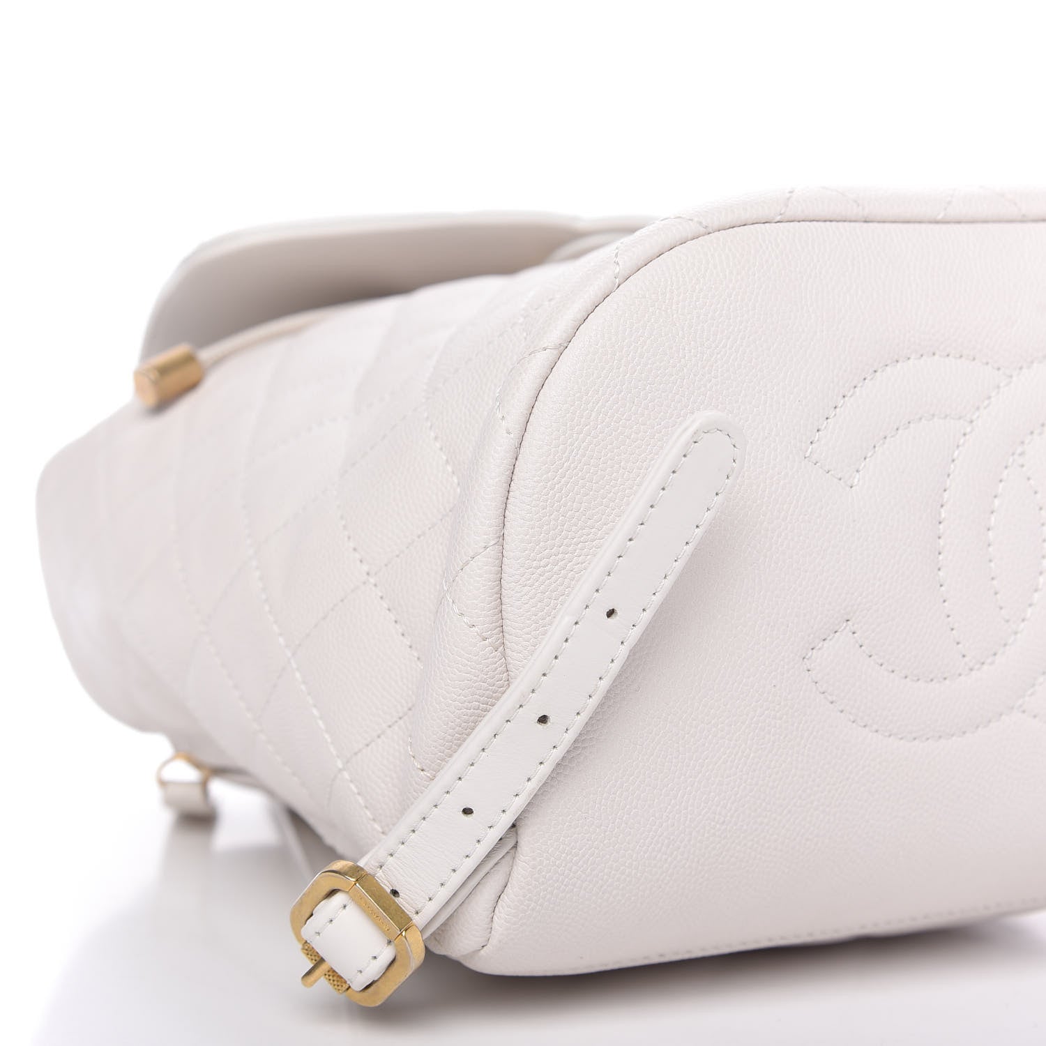 Chanel Caviar Quilted Filigree Backpack White 6 of 10