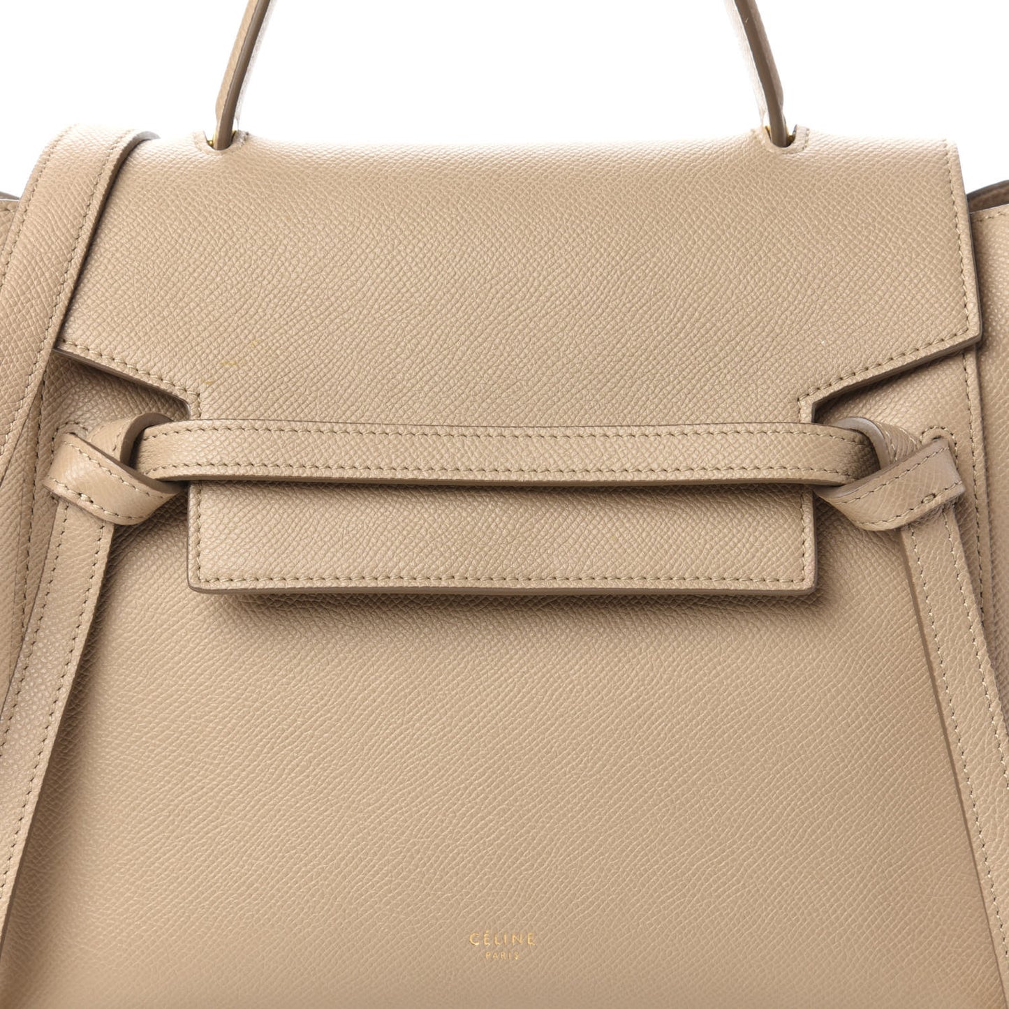 Grained Calfskin Micro Belt Bag Light Taupe