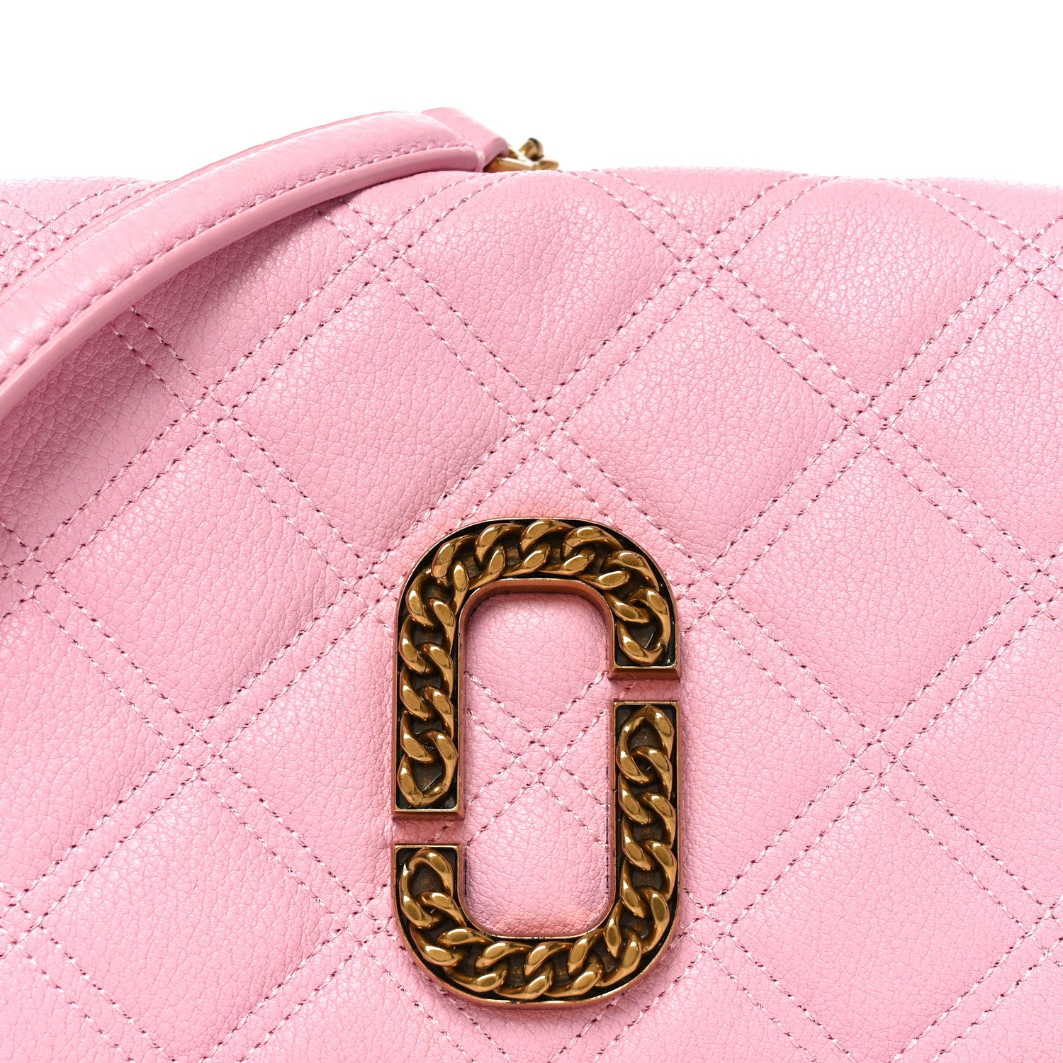 Marc Jacobs Grained Calfskin Quilted Double Stitched Small The