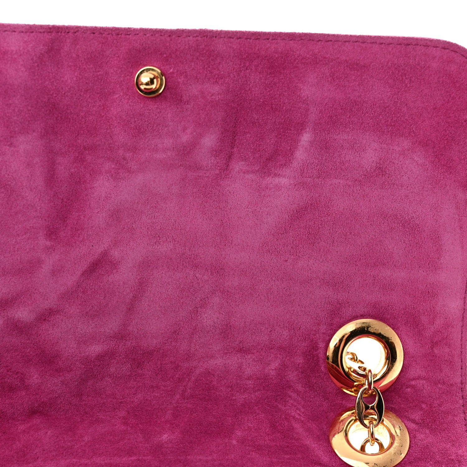 Gucci Suede Azalea Calfskin Small Marina Chain Shoulder Bag Fuchsia 10 of 13