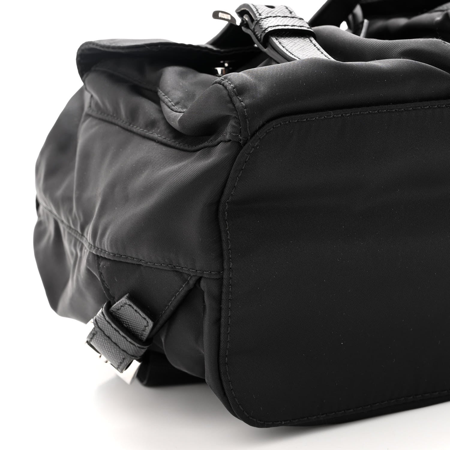 Prada Tessuto Nylon Saffiano Small Backpack Black 8 of 9