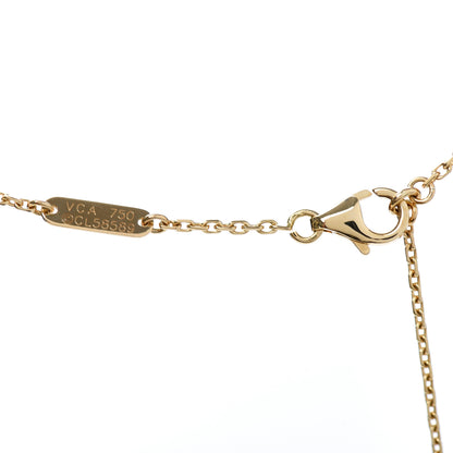 Van Cleef & Arpels 18K Yellow Gold Black Onyx Vintage Alhambra Pendant Necklace 4 of 5
