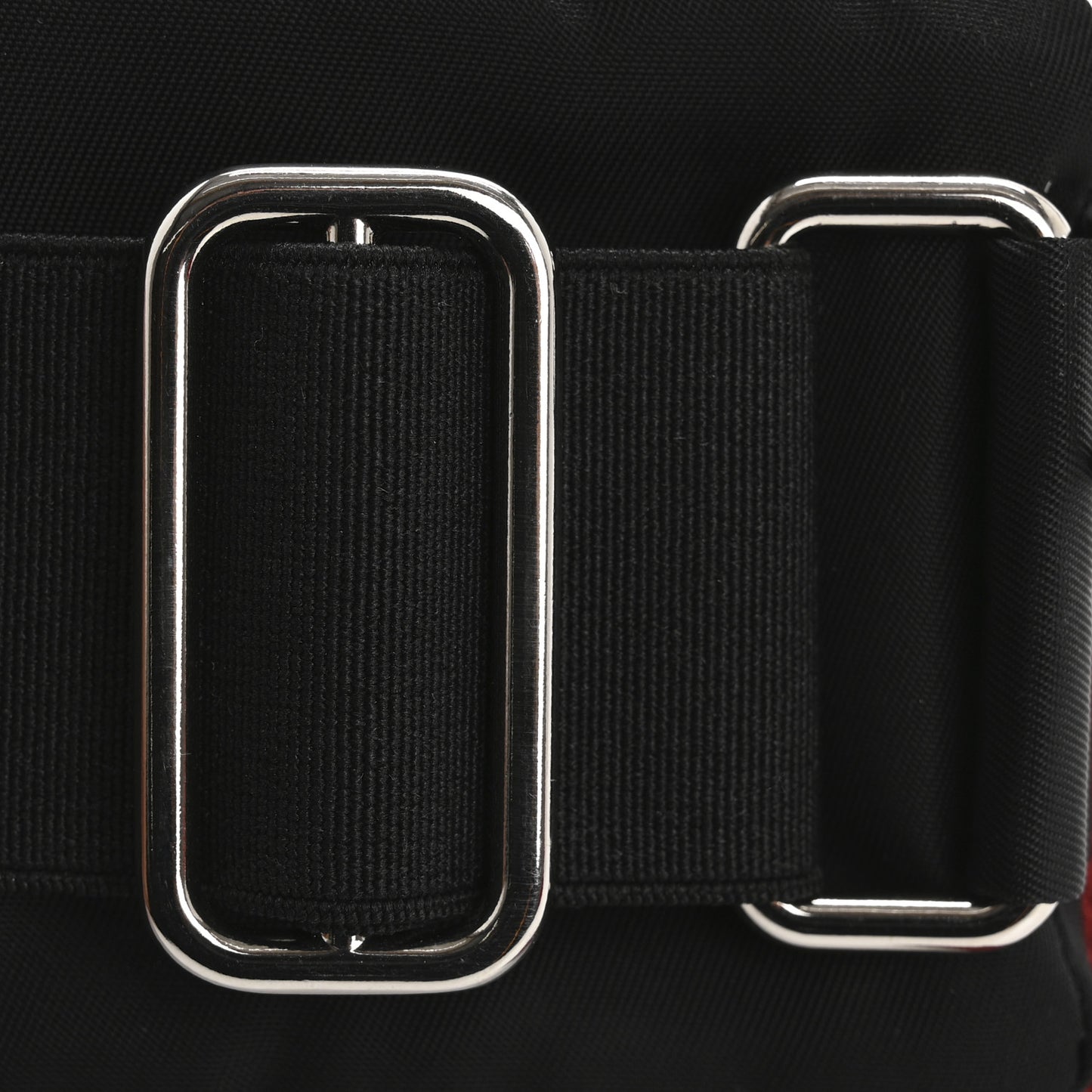 Tessuto Nylon Pouch Black Fiery Red