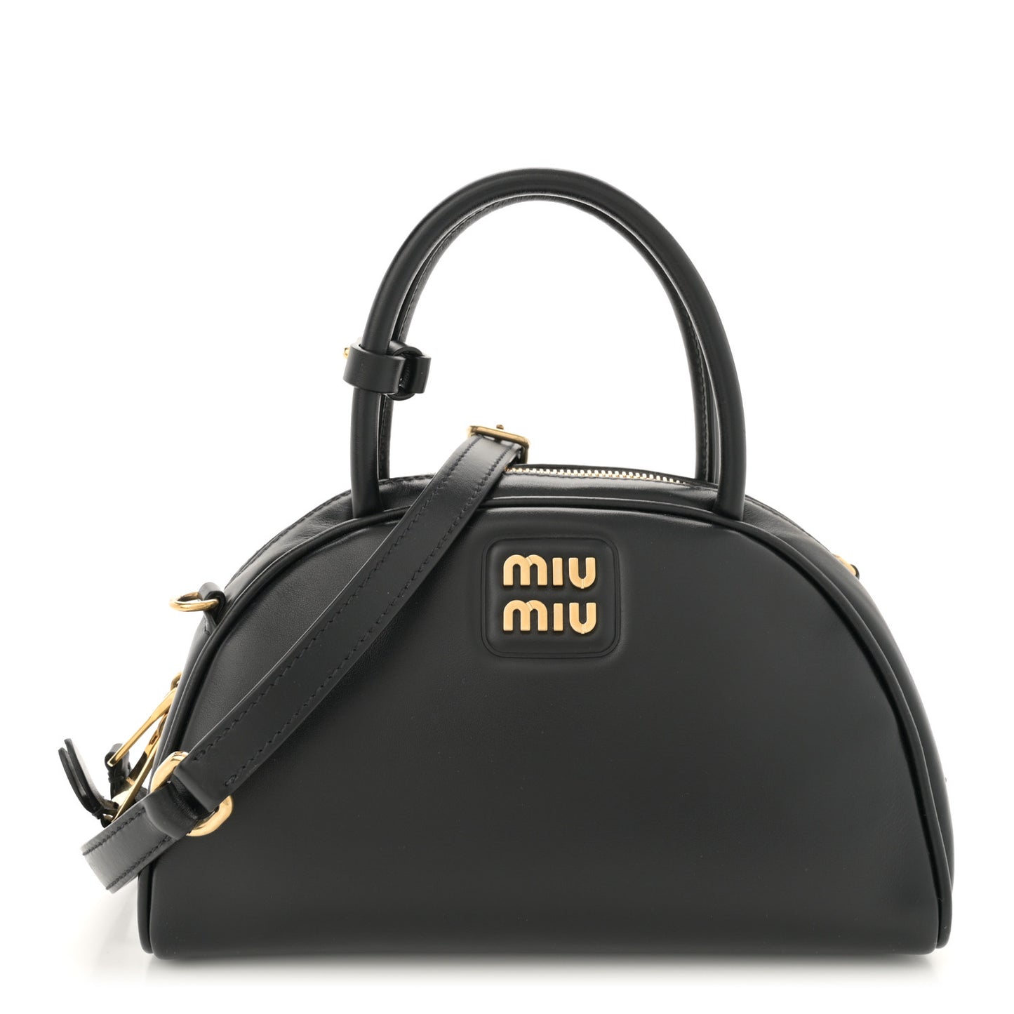 Soft Calf Small Top Handle Bag Black