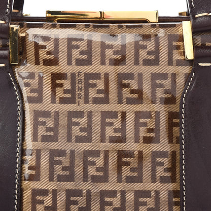 Fendi Vinyl Zucchino Small Shoulder Bag Tobacco 9 of 10