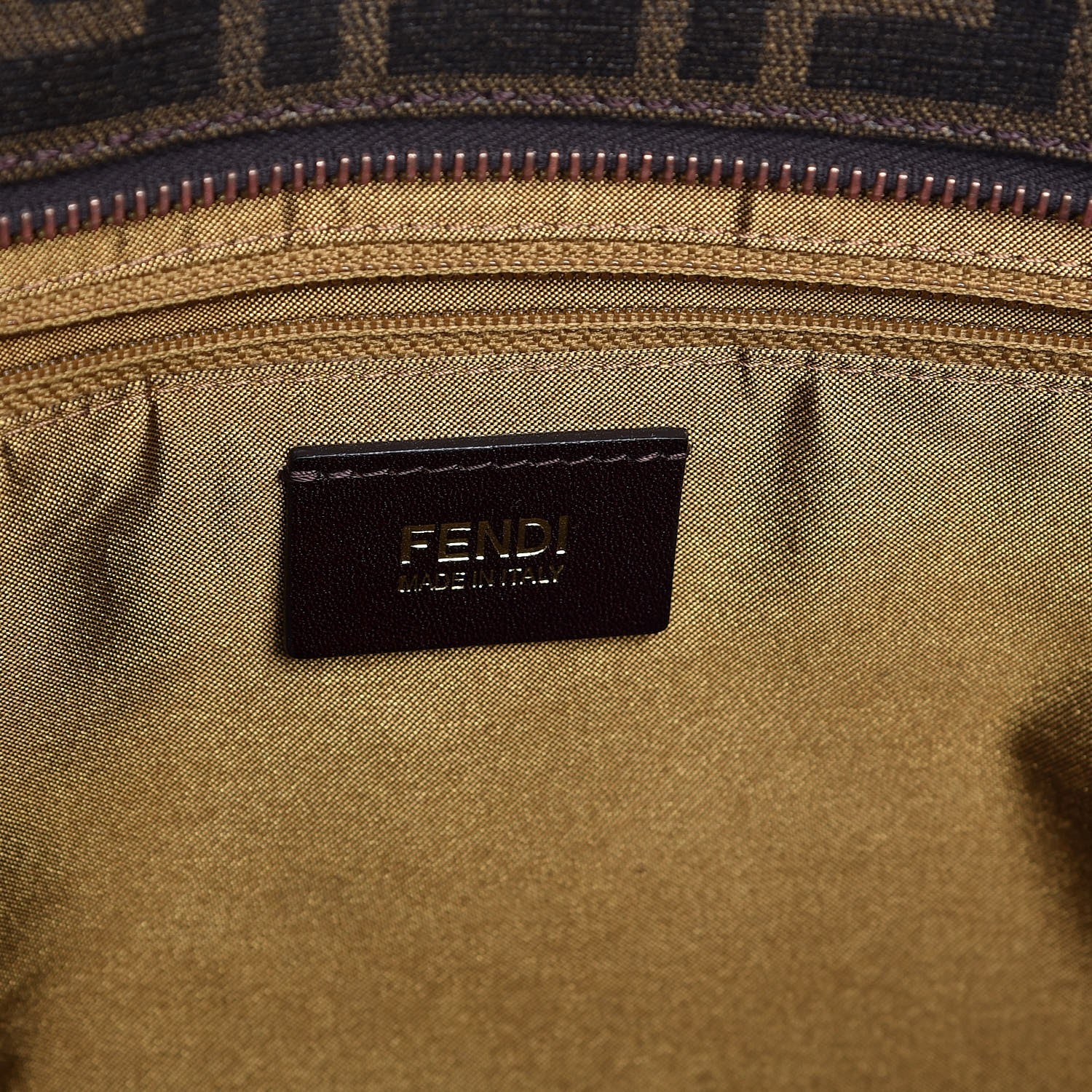 Fendi Zucca Spalmati Stars Medium Roll Tote Tobacco 6 of 7