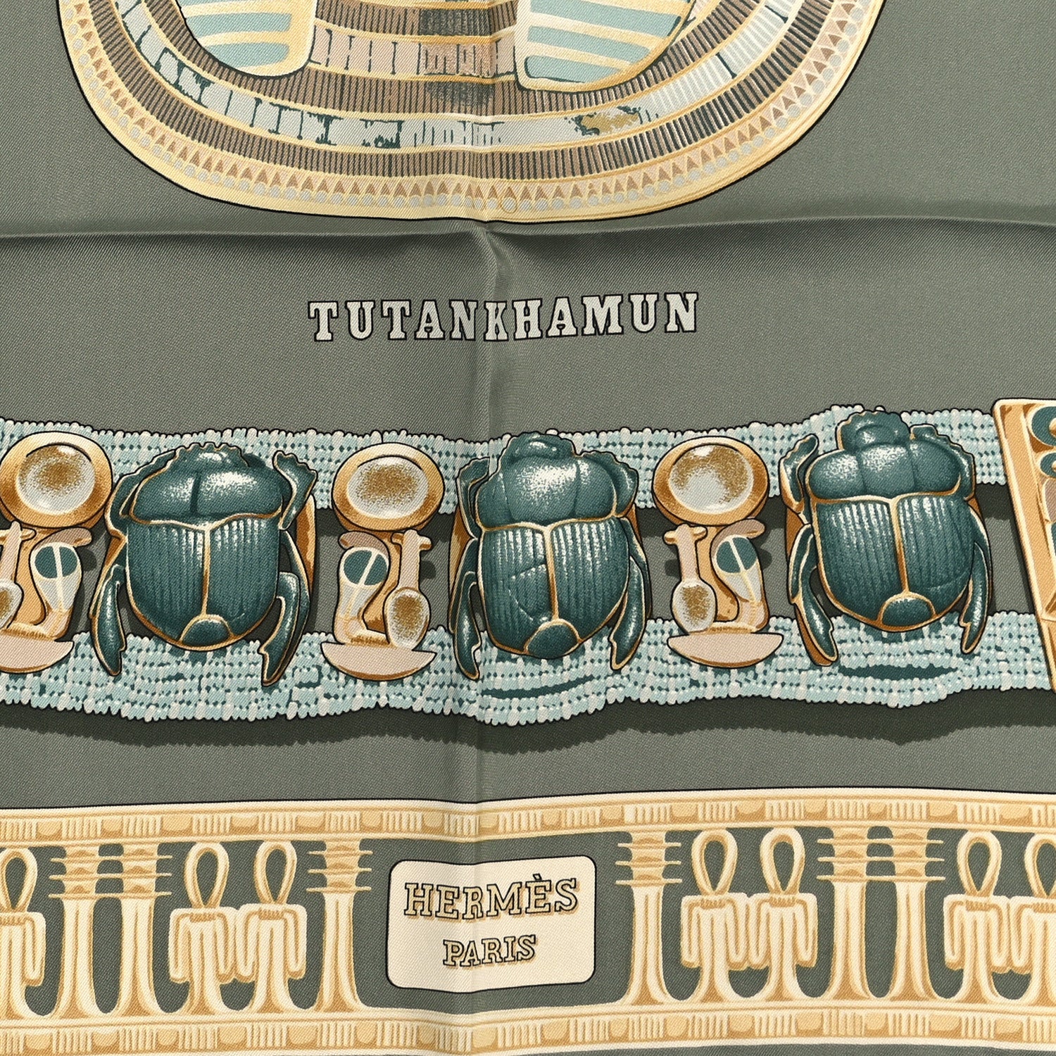 HERMES カレ90 TUTANKHAMUN シルクスカーフ エルメス Hermes Silk Tutankhamun Scarf 90 1859575 – FASHIONPHILE