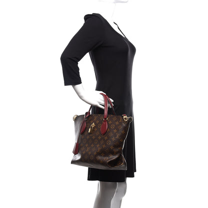 Louis Vuitton Monogram Flower Zipped Tote MM Bordeaux 3 of 9