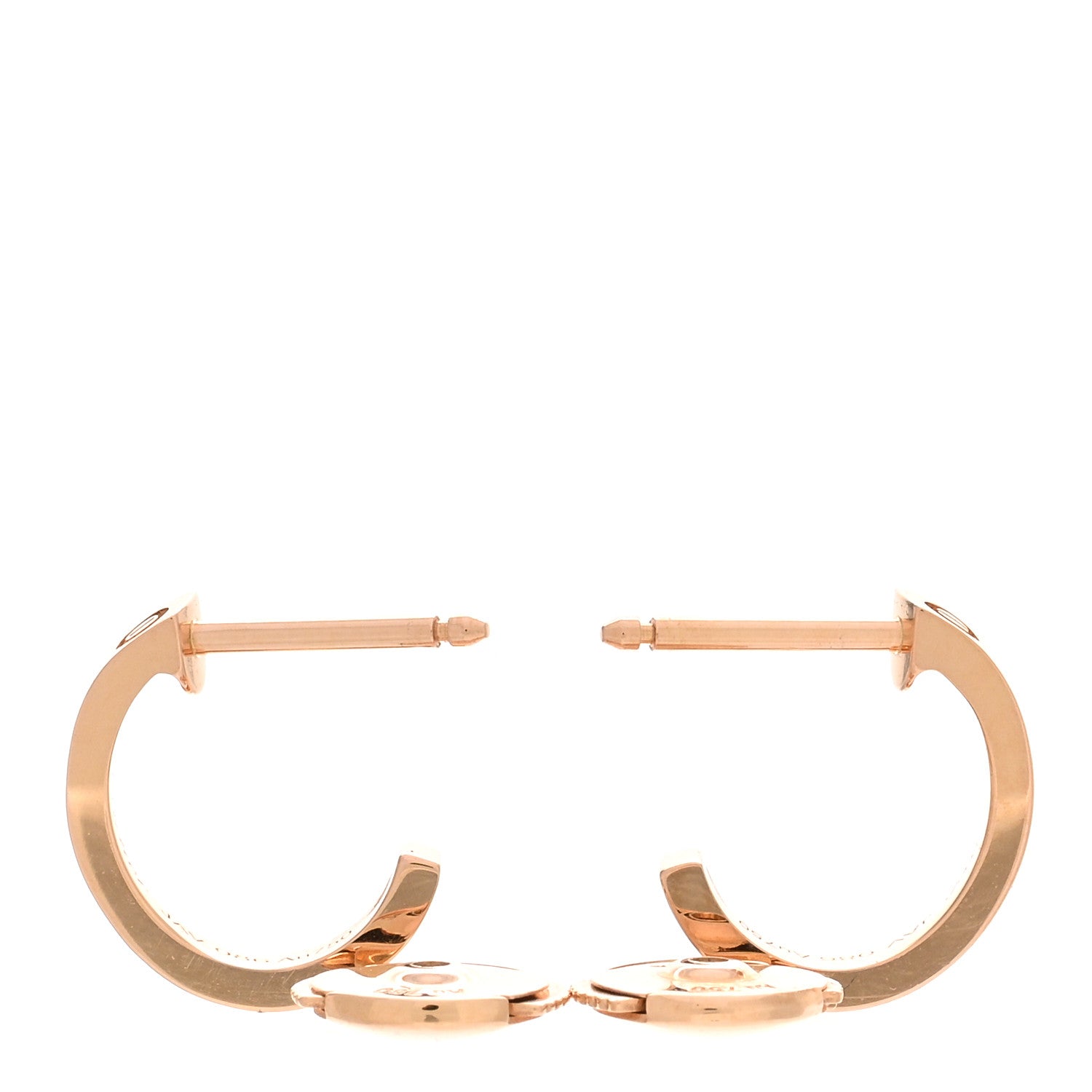Cartier 18K Pink Gold Small LOVE Hoop Earrings 3 of 5