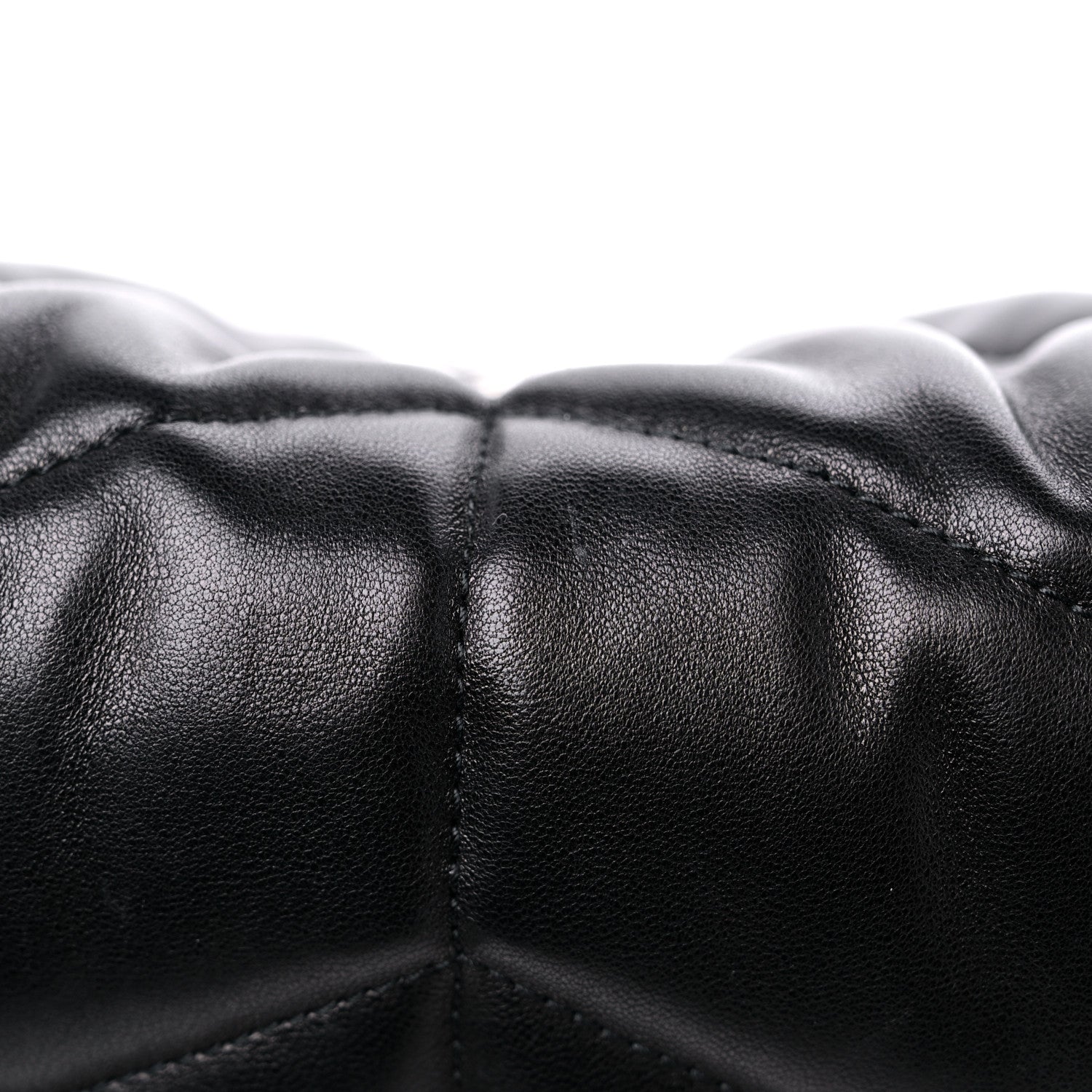 Saint Laurent Lambskin Quilted Small Loulou Puffer Monogram Chain Satchel Black 12 of 12