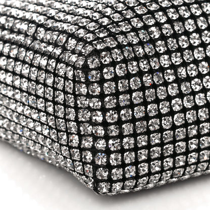 Alexander Wang Mesh Crystal Rhinestone Mini Heiress Pouch Black Silver 5 of 11