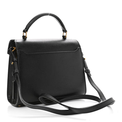 Saint Laurent Grain de Poudre Mini Classic Monogram Cassandra Top Handle Black 3 of 12