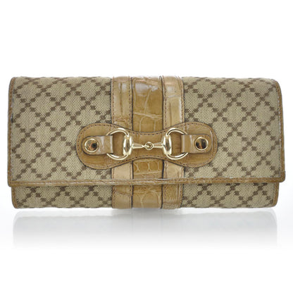 Gucci Diamante Crocodile Cathrine Continental Wallet 1 of 11