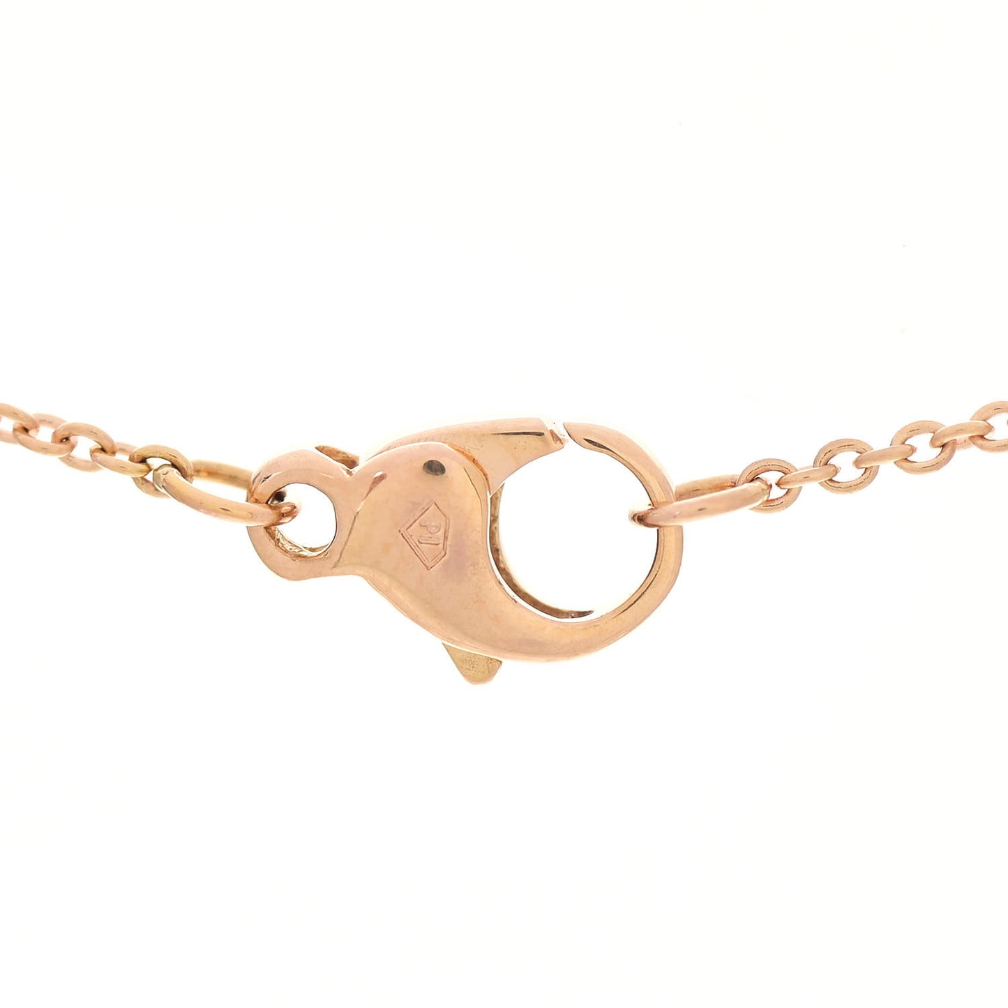 18K Rose Gold Diamond Possession Circle Pendant Necklace