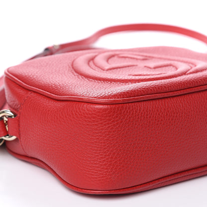 Gucci Pebbled Calfskin Small Soho Disco Bag Tabasco Red 8 of 11