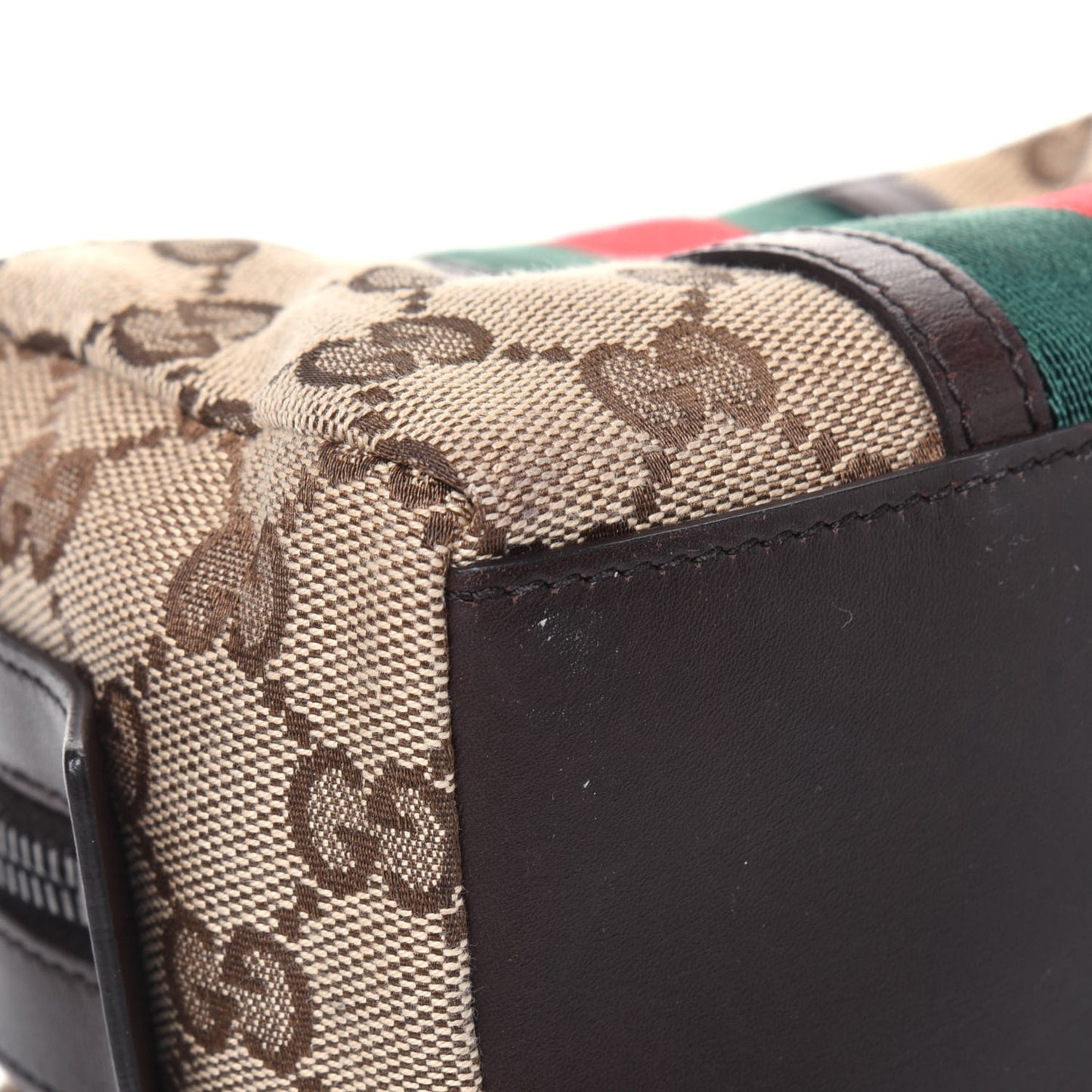 Monogram Web Small Cosmetic Case Dark Brown