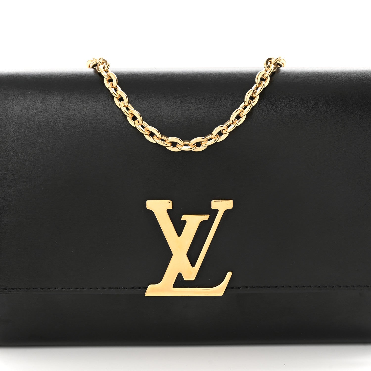 Louis Vuitton Calfskin Chain Louise GM NM Black 7 of 12