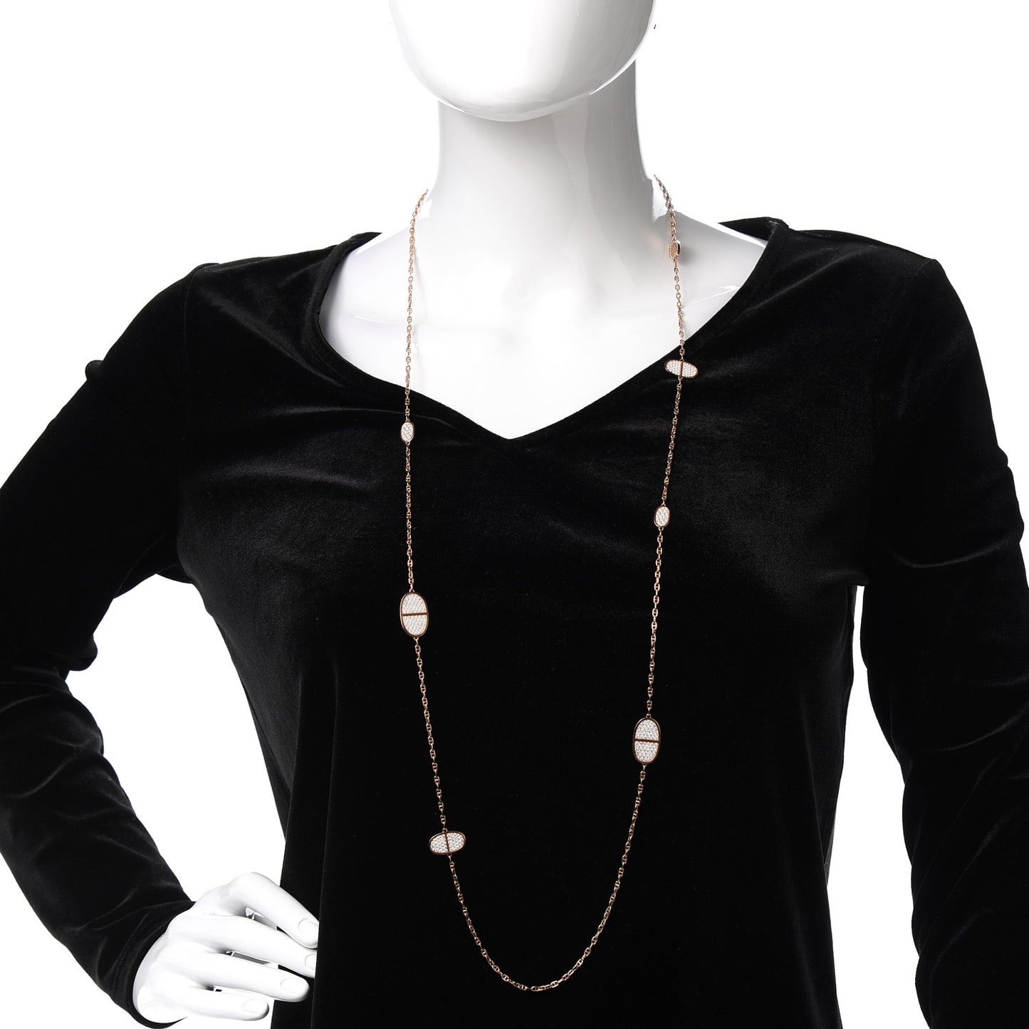 18K Rose Gold Diamond Verso Farandole Necklace