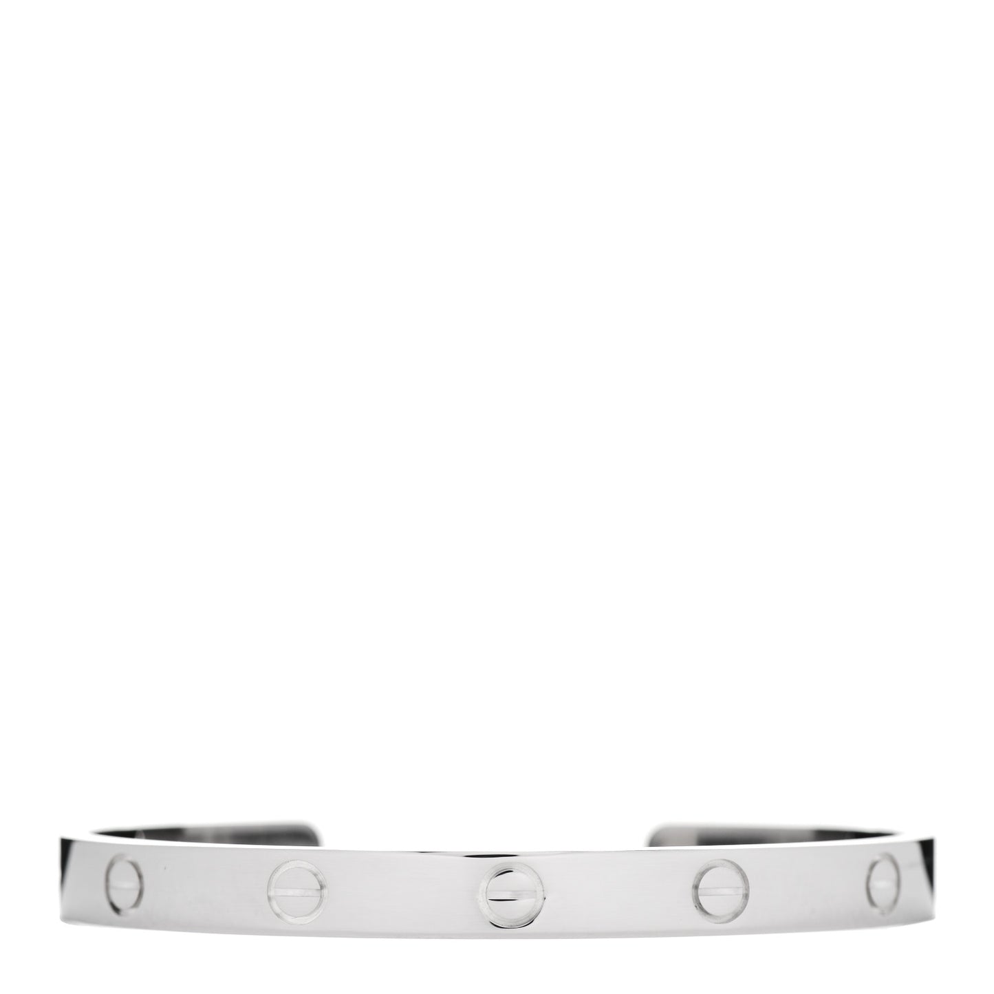 18K White Gold LOVE Cuff Bracelet 18