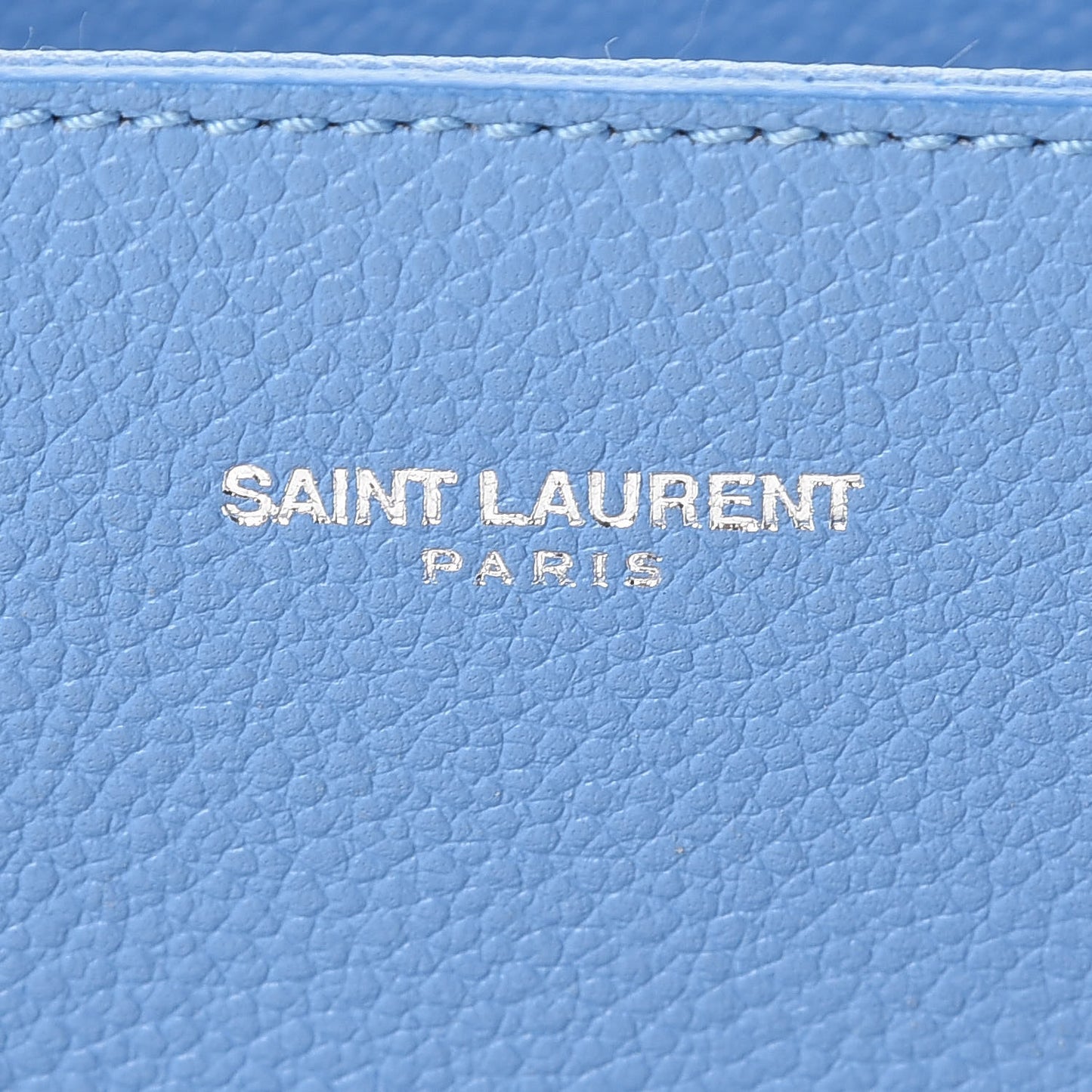 Grained Calfskin Small Rive Gauche Cabas Blue Clair