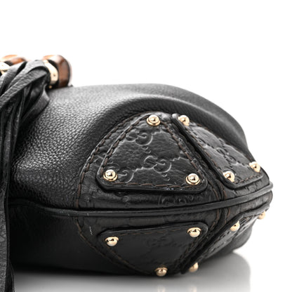 Gucci Calfskin Medium Indy Top Handle Hobo Black 10 of 10