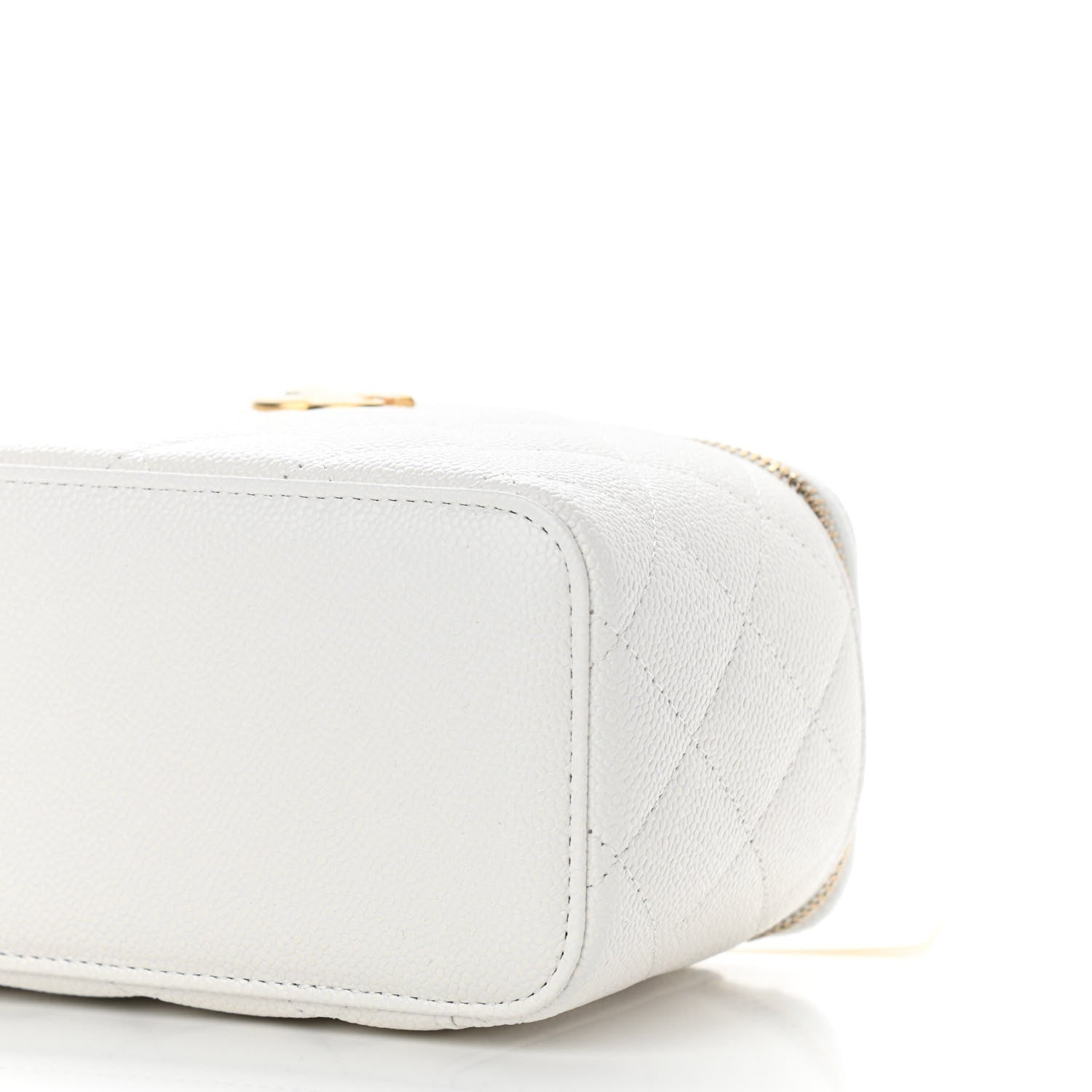 Chanel Shiny Caviar Quilted Pick Me Up Vanity Case White 11 of 12