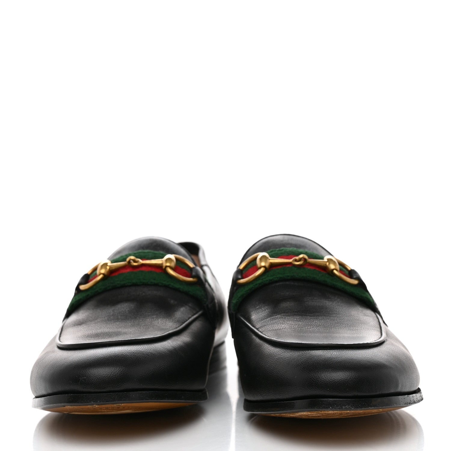 Gucci Malaga Kid Web Womens Horsebit Loafers 36 Black 2 of 8