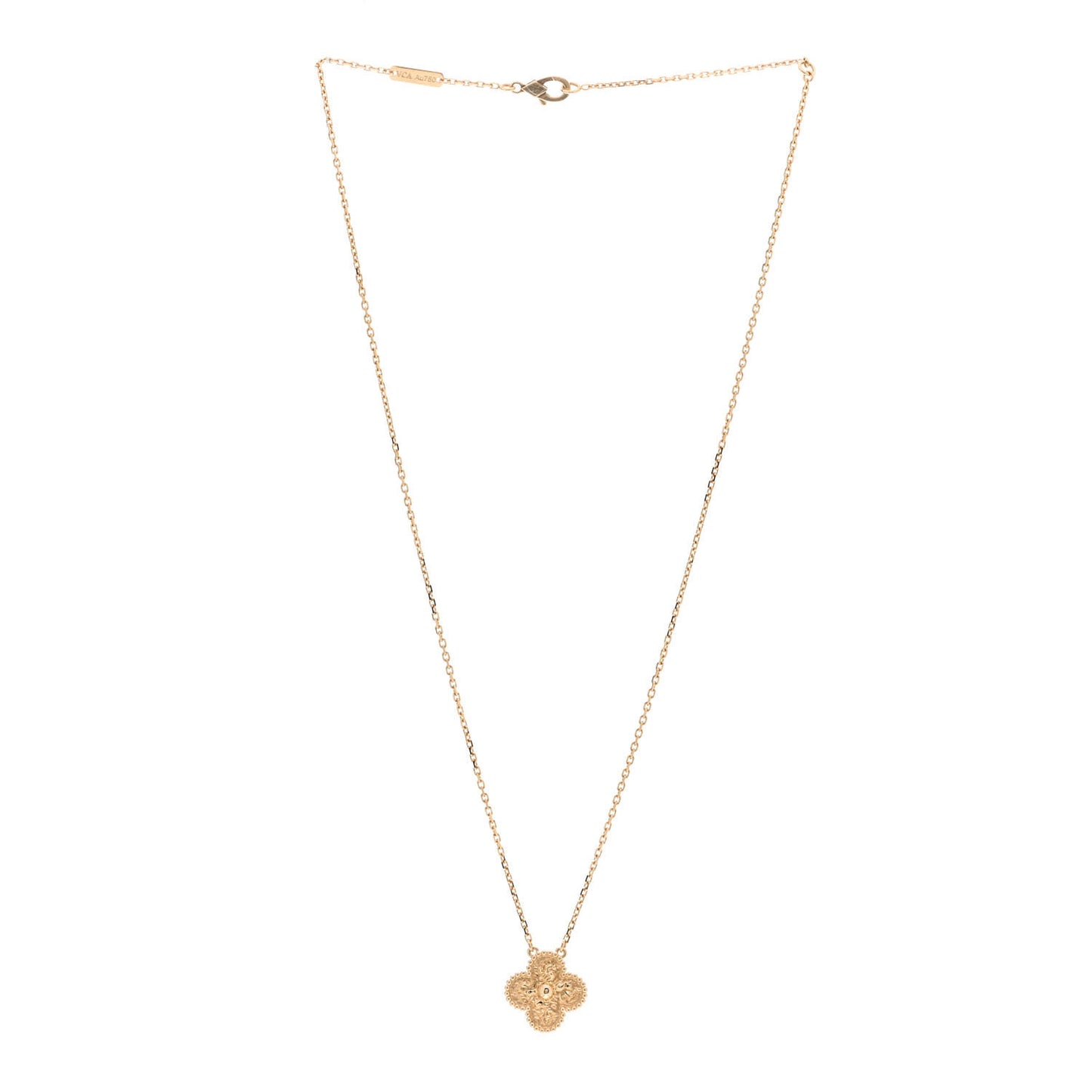 18K Yellow Gold Vintage Alhambra Pendant Necklace