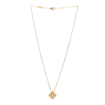 Van Cleef & Arpels 18K Yellow Gold Vintage Alhambra Pendant Necklace 3 of 6