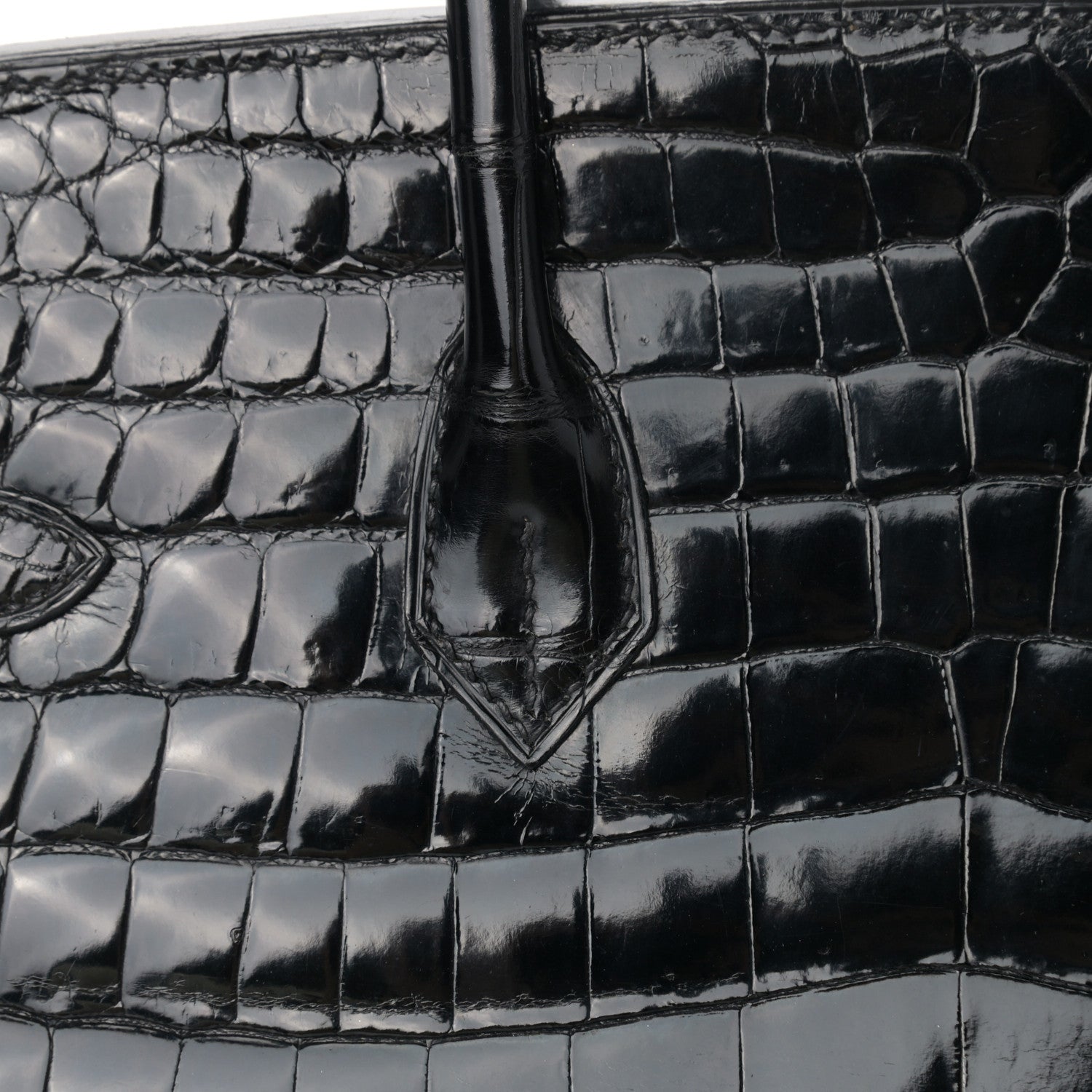 Hermes Shiny Niloticus Crocodile Birkin 35 Black 11 of 37