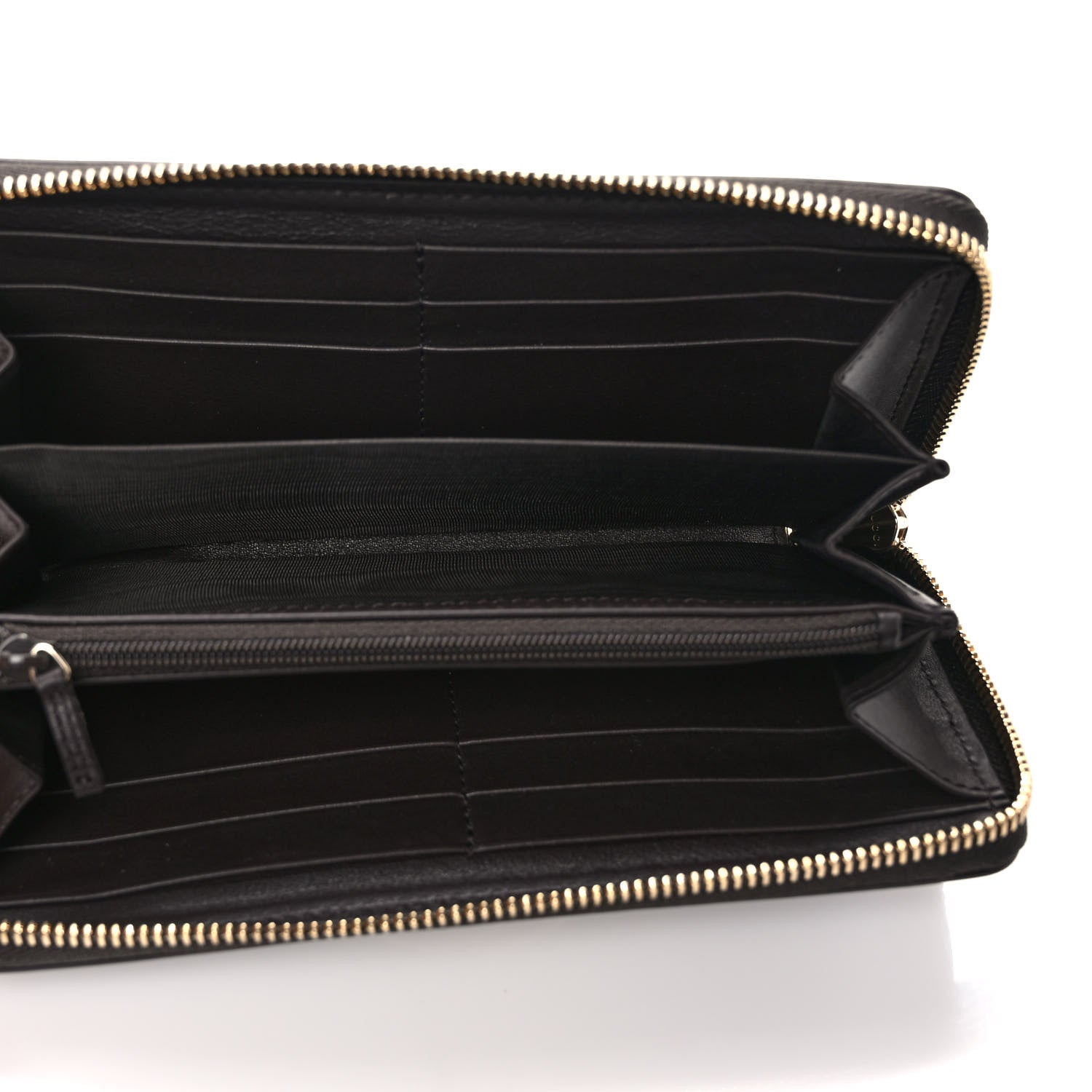 Gucci Monogram Margaux Calfskin Sukey Zip Around Wallet Beige Ebony Cocoa 5 of 7