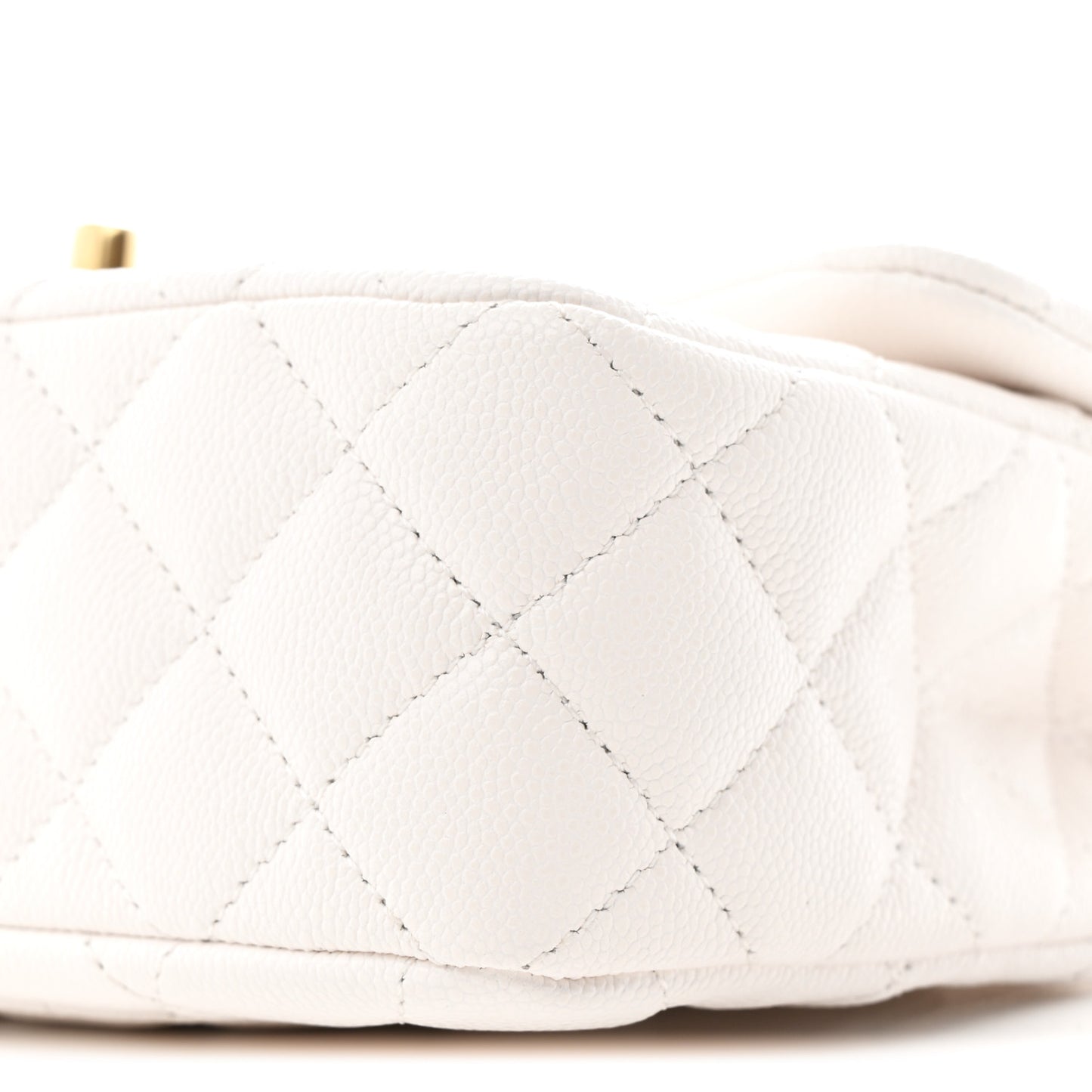 Caviar Quilted Small Handy CC Flap White
