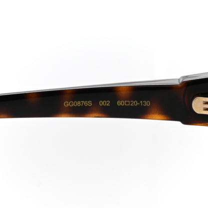 Gucci Acetate Square Frame Sunglasses GG0876S Tortoise 5 of 8