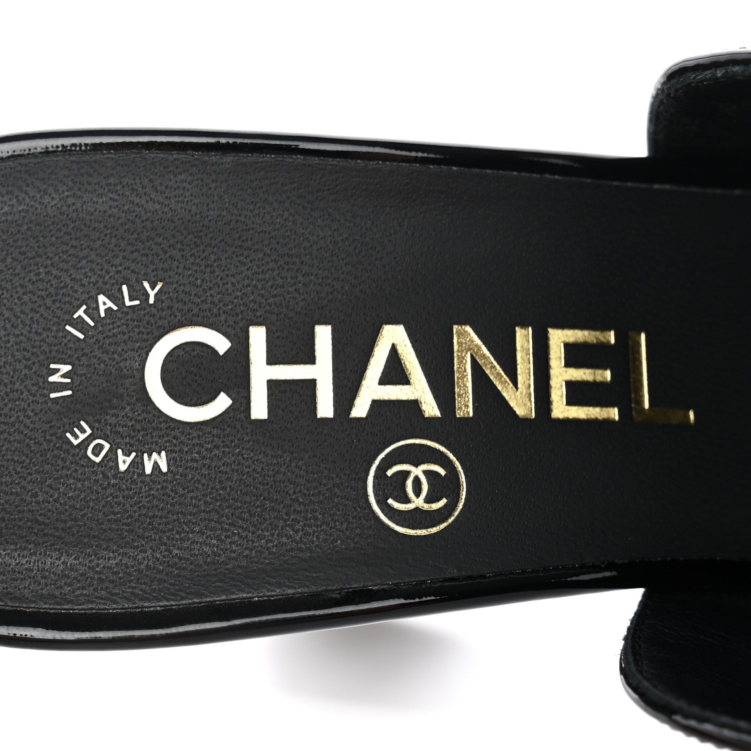 Chanel Patent Calfskin CC Mules 36.5 Black 7 of 13