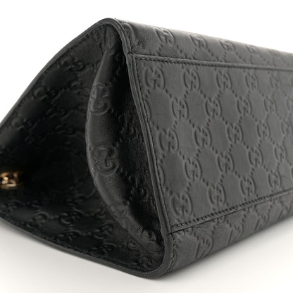 Gucci Guccissima Large Emily Chain Shoulder Bag Black 9 of 15