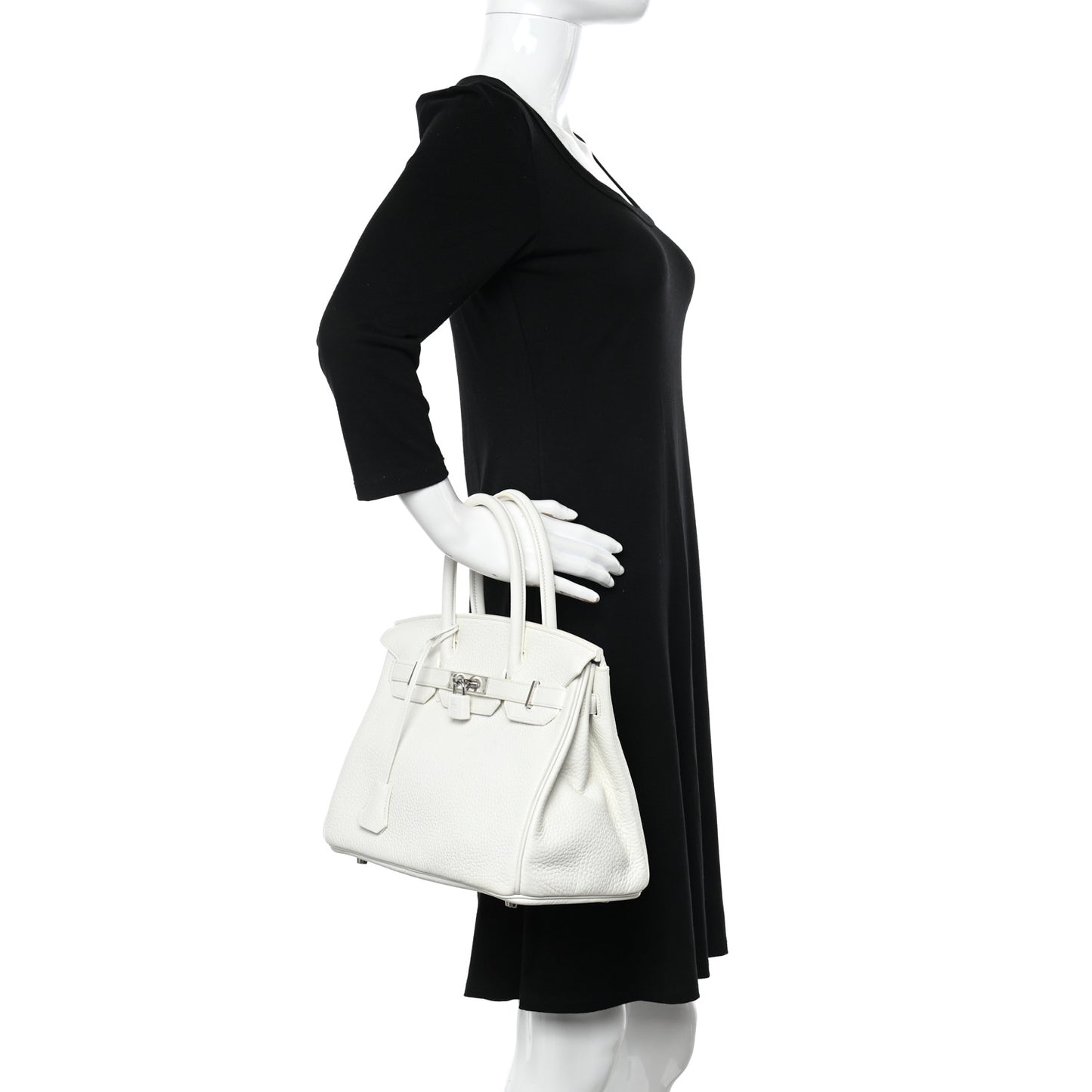 Taurillon Clemence Birkin 30 White