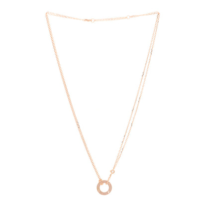 Cartier 18K Pink Gold 2 Diamond LOVE Necklace 3 of 5