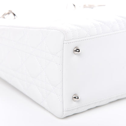 Christian Dior Lambskin Cannage Medium Lady Dior White 11 of 14