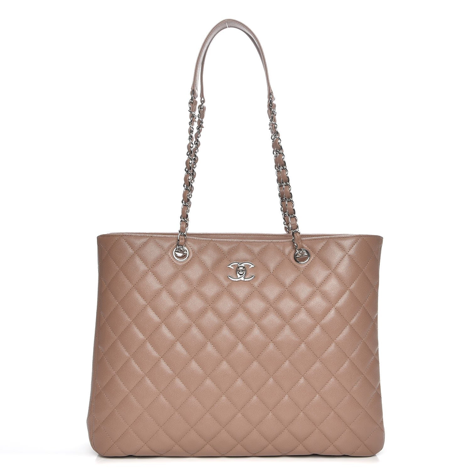 Chanel Caviar Quilted Large Shopping Tote Dark Beige 1 of 8