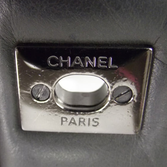 Chanel Lambskin Quilted Maxi Flap Gray 11 of 12