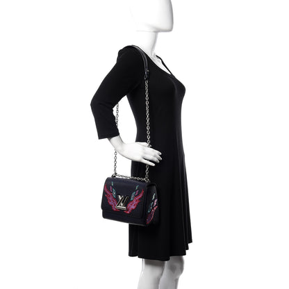 Louis Vuitton Epi Sequins Flame Twist Shoulder Bag MM Blue Nuit 2 of 9