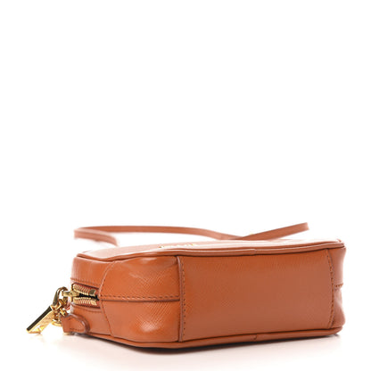 Prada Saffiano Mini Camera Crossbody Bag Papaya 4 of 10
