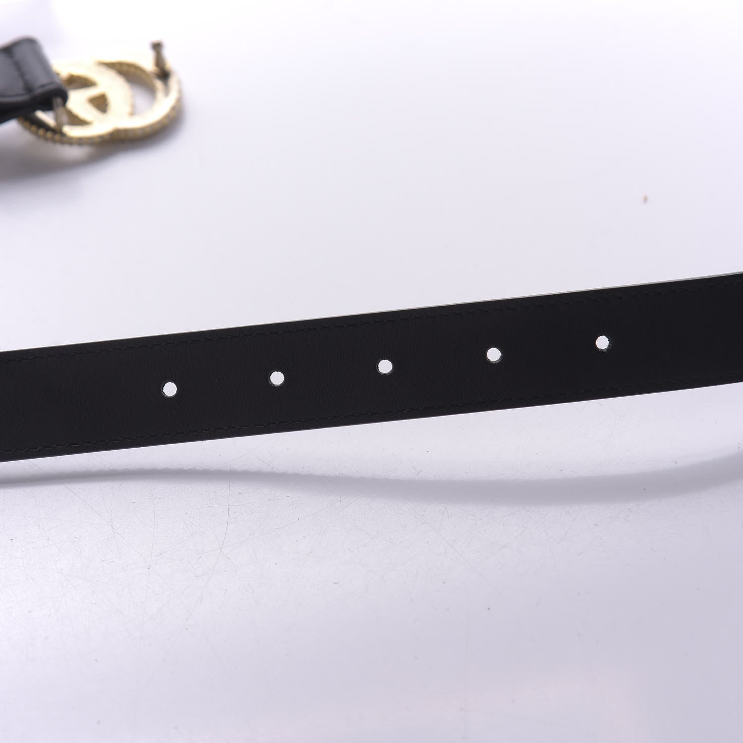 Gucci Moon Calfskin Torchon Double G 25mm Belt 80 32 Black 5 of 9