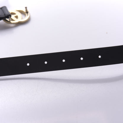 Gucci Moon Calfskin Torchon Double G 25mm Belt 80 32 Black 5 of 9