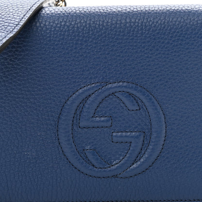 Gucci Pebbled Calfskin Soho Wallet on Chain Caspian 7 of 12
