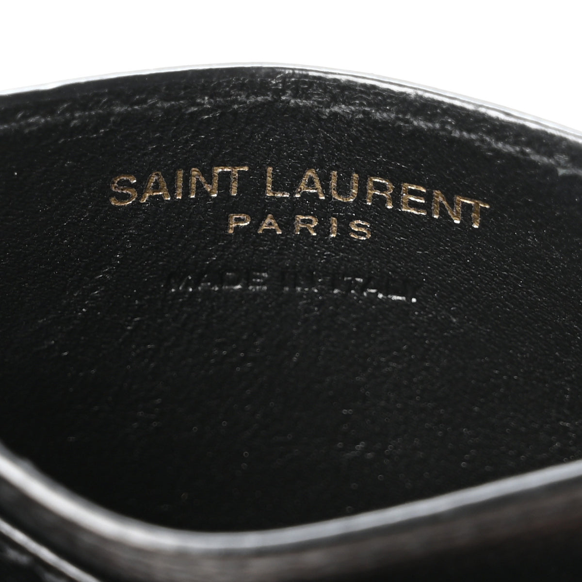 Grain De Poudre Matelasse Chevron Monogram Credit Card Case Black