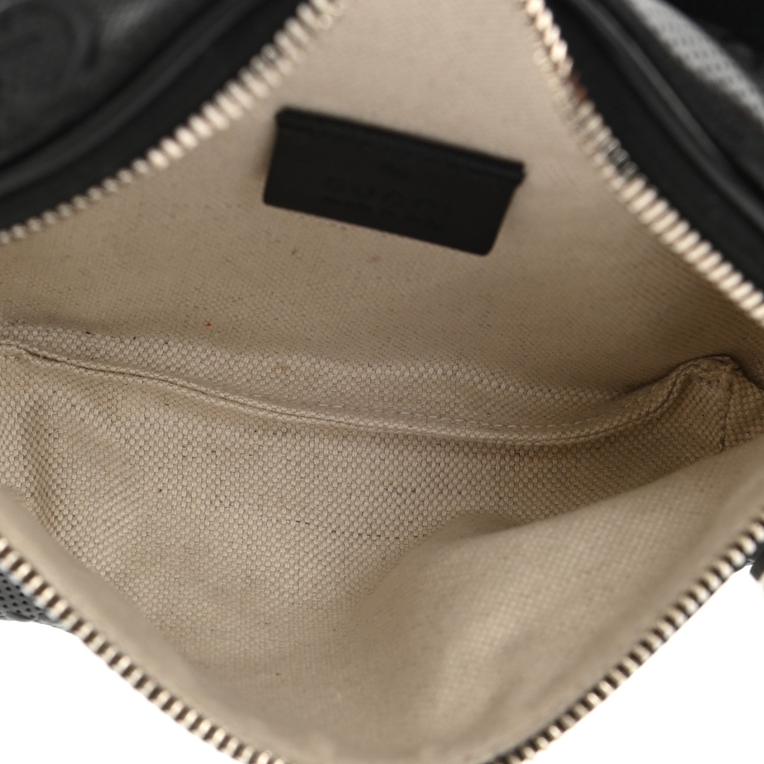 Gucci Calfskin GG Tennis Embossed Belt Bag Black 4 of 10